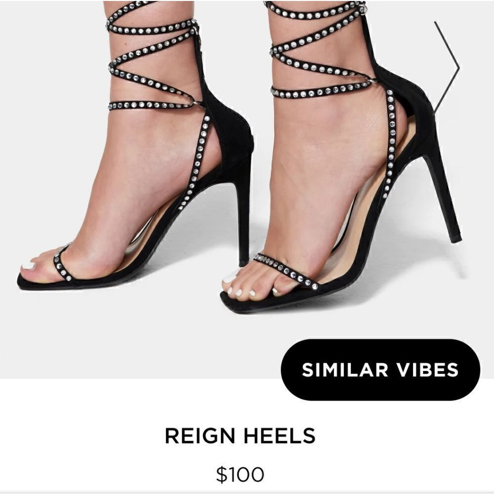 Sexy bebe Rhinestone Embellished size 9 Heels - Picture 5 of 12